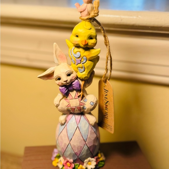 RARE Jim Shore Heartwood Creek Stacked Easter Pint Size Figure 6007164 - Picture 3 of 7